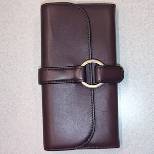Michael Kors Quincy Large Leather Plum Wallet
